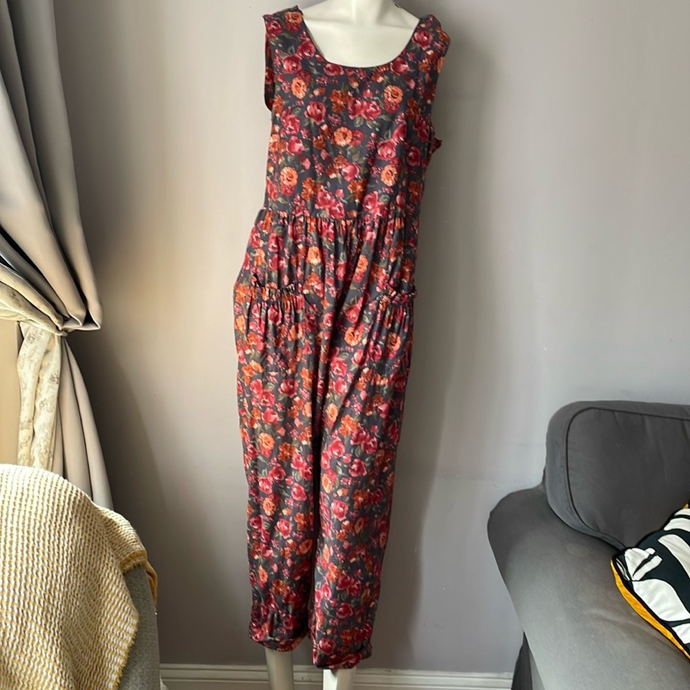 Vintage Laura Ashley Jumpsuit Floral Print